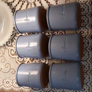 La Fermiere Set of 6 Ceramic Yogurt Cups Small Planters